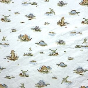 sheet POTTERY BARN twin flat vintage dinosaurs